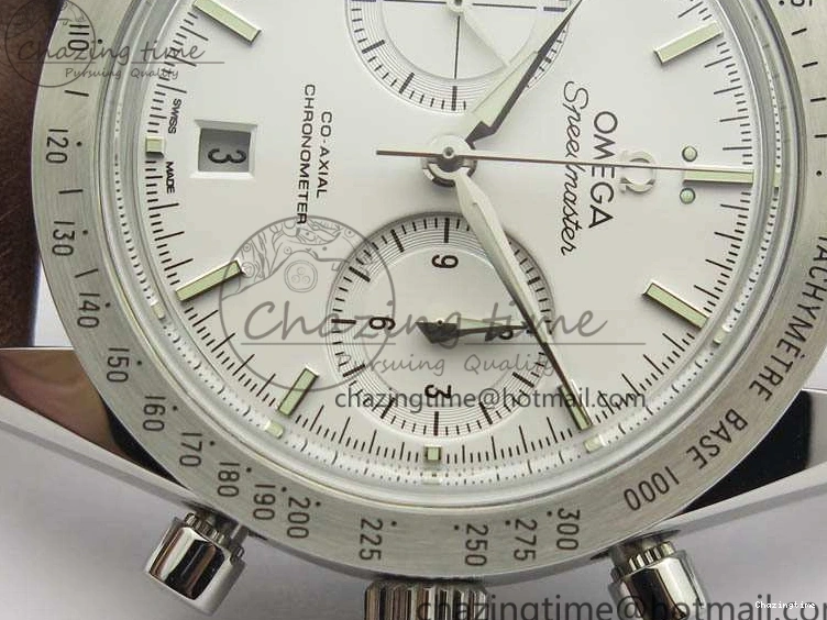 0429 Speedmaster ’57 Co-Axial OMF 1:1 Best Edition White Dial Silver Markers A9300 (Free Leather Strap) Efficient 8133